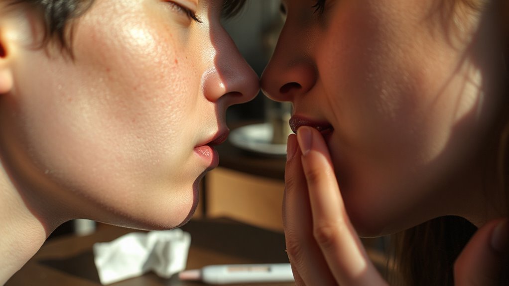 avoid kissing when unwell