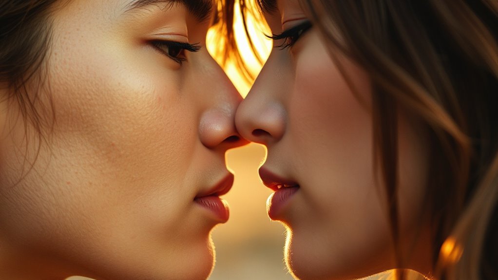 emotional connection through kissing