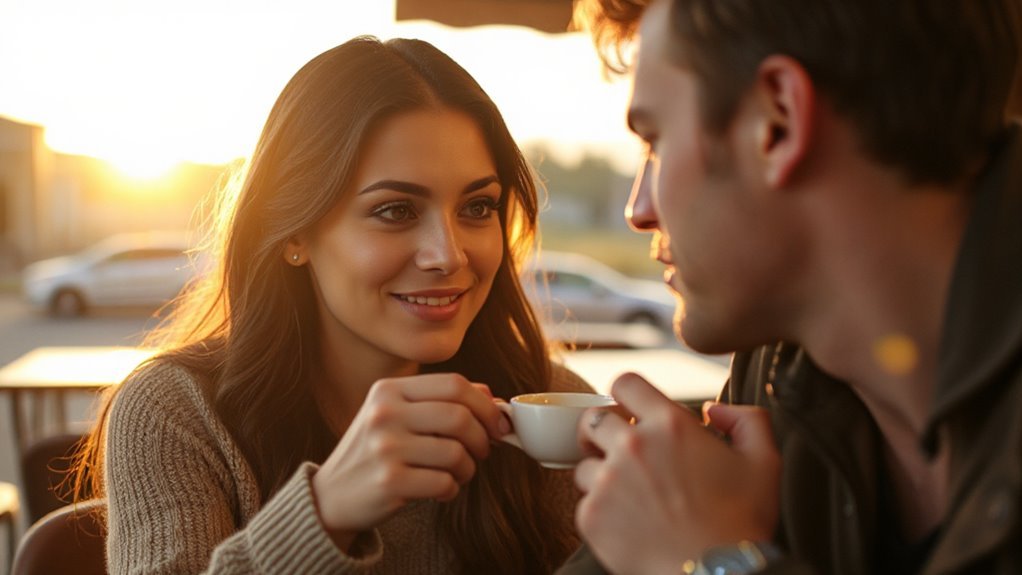 flirty gazes create connection