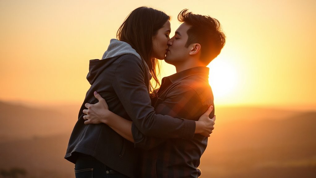 height confidence while kissing
