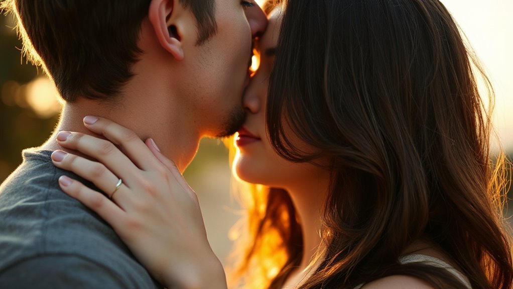 intimate hair kissing connection