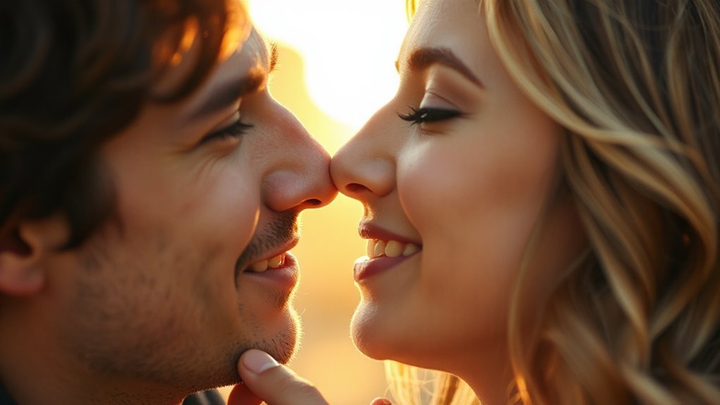 playful affection through butterfly kisses