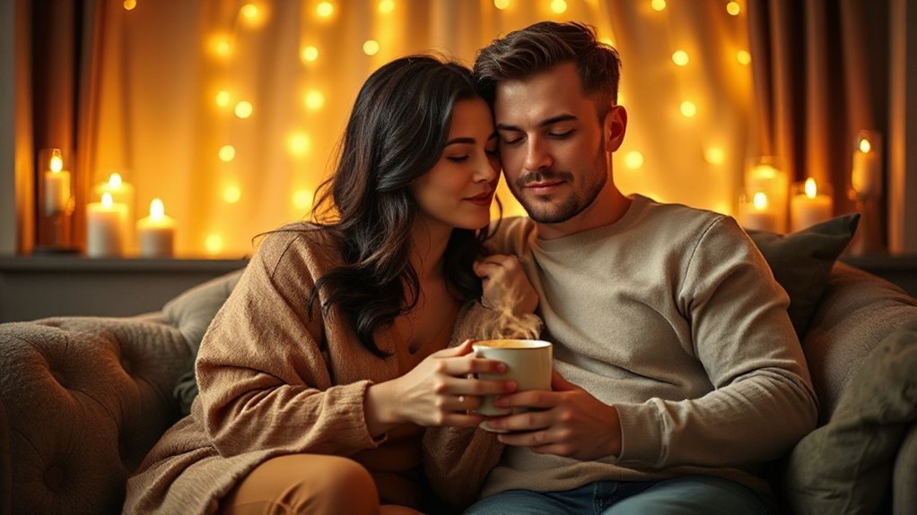 romantic ambiance for kissing