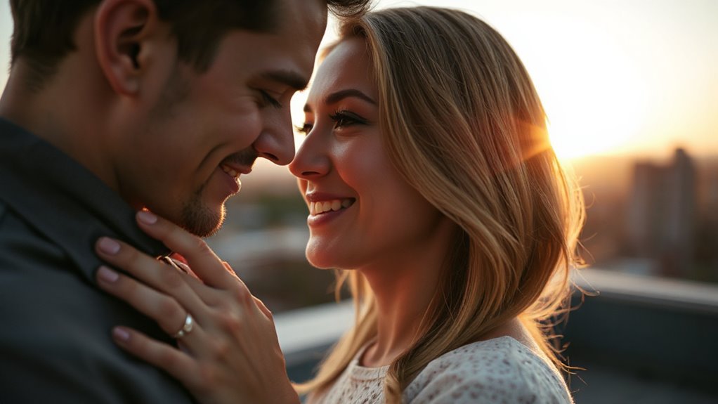 romantic anticipation before kissing