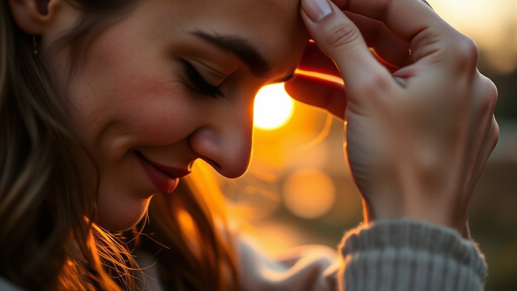 tender forehead kiss technique