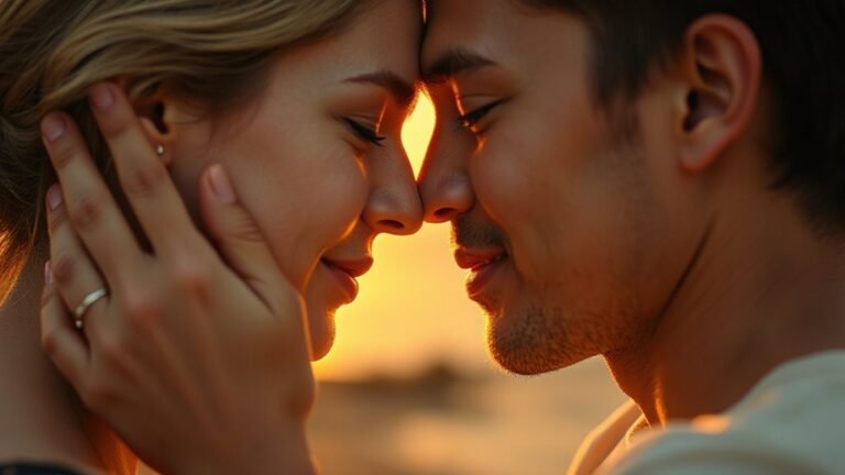 tenderly press lips gently