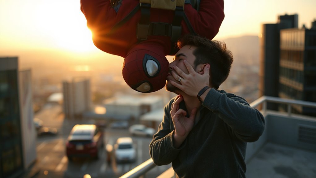 upside down kissing technique